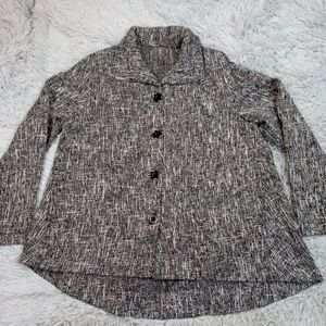 Vintage‎ Signature Collection Fridaze Jacket Womens M Gray Wool Linen Blend